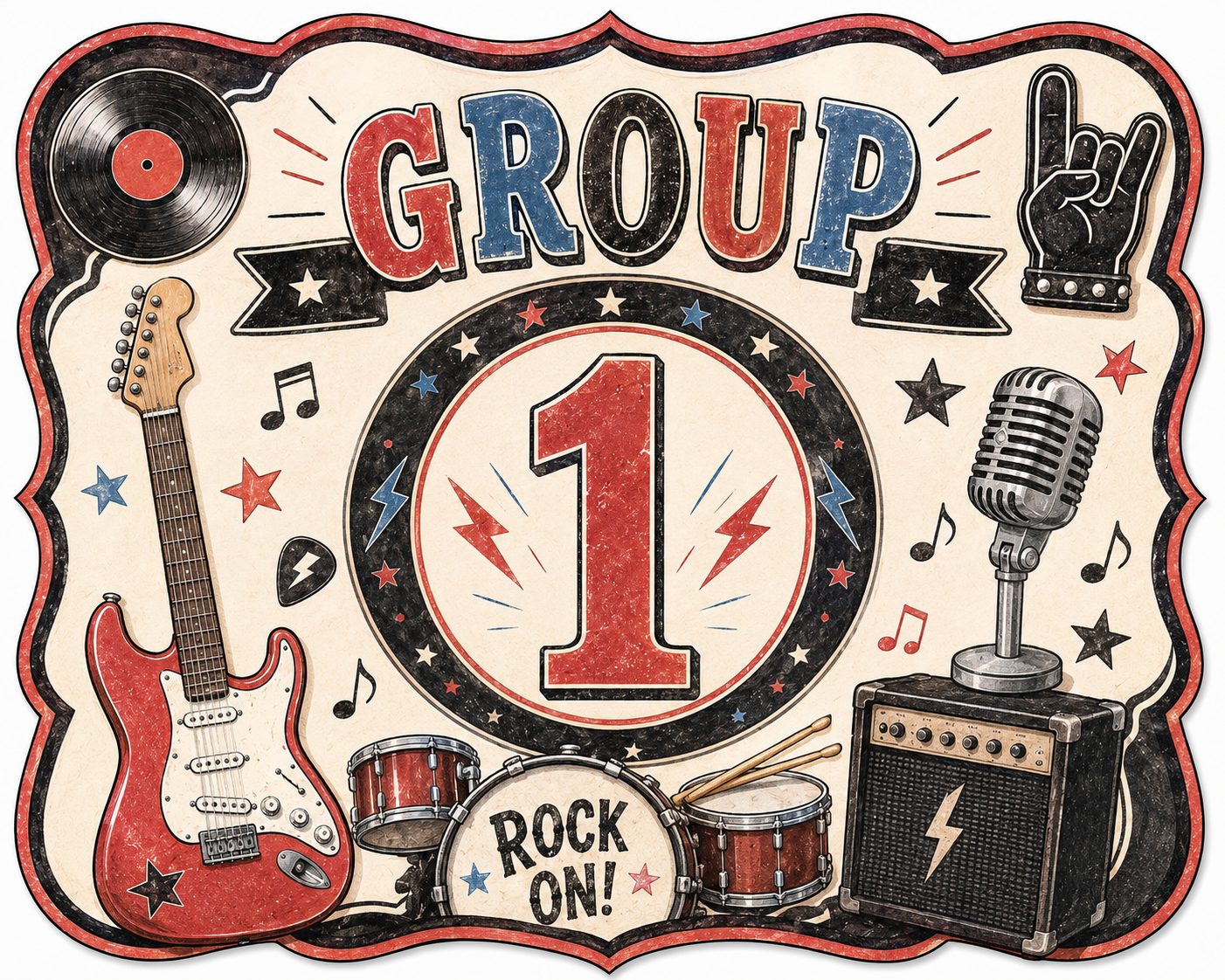Preview of Rock n Roll Theme Classroom Decor